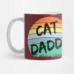 Cat Daddy (blk text, sunset circle) Mug